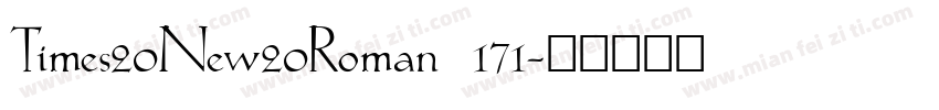 Times20New20Roman 171字体转换